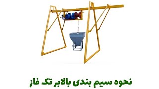 نحوه سیم بندی بالابر ساختمانی با الکتروموتور تک فاز