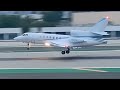 Dassault falcon 50 EX landing at Santa Monica airport