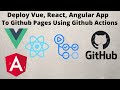 How to Deploy Vue.js/React.js/Angular App to Github Pages using Github Actions (CI/CD)