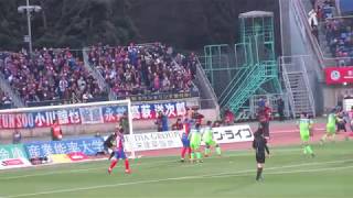 20190302 湘南ベルマーレ対FC東京　FC東京のフリーキックを秋元陽太スーパーセーブ