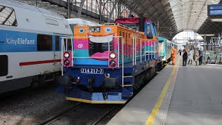 České dráhy 714 217 at Praha hl.n \u0026 Praha Smichov - 11/9/22