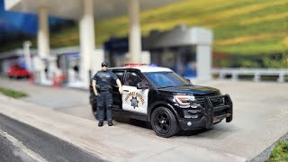 police traffic stop enforcement 1/64 scale diorama