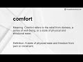 comfort Meaning