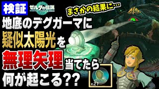 【ティアキン】地底のデグガーマに疑似太陽光を無理やり当てたら何が起こる！？ この結果、実用性は低いけど面白いぞ！！【ゼルダの伝説】【攻略】