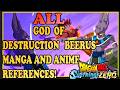 ALL Sparking Zero References Beerus Anime & Manga