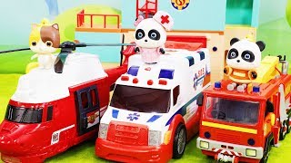 Fire Safety with Super Rescue Team | Fireman Toys | Doctor Cartoon | Fire Truck, Firefighters#ToyBus