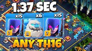 NEW TH16 Attack Strategy With Witch and ice Golem  !! Best TH16 Attack Strategy clash of clans