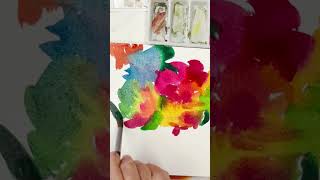 Art without boundaries: embrace the journey not the outcome, with colorful abstract watercolor