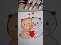 Bubu ❤️ Dudu || Cartoon Character || Watercolor Painting ||  #shorts #youtubeshorts