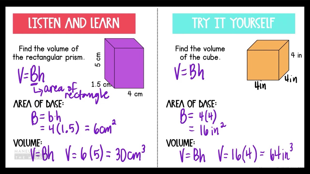 Finding Volume Of Rectangular Prisms