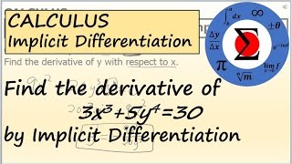 Calculus - Implicit Differentiation: A Basic Example #2