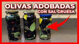 ✅Te ENSEÑO a PREPARAR OLIVAS NEGRAS🚀 con ¡SAL GRUESA! (SALMUERA)