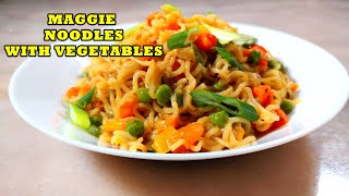 Quick Maggie Masala with Vegetables | #shorts | Noodles Recipe with Colorful Vegetables, #short