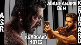 Adangamaru bgm Keyboard notes | Sam c.s. | Notes in description