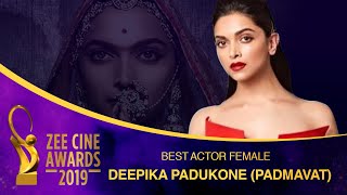 Best Actor Female Award Deepika Padukone | Queen Padmaavat | Zee Cine Awards 2019