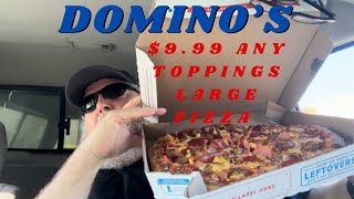 Domino's $9.99 Any Toppings Large Pizza=Awesome Deal! #dominospizza @dominos #foodvlog #foodreview