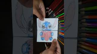 Stitch from Lilo & Stitch - Opens mouth. Coloring, How to draw - #shorts