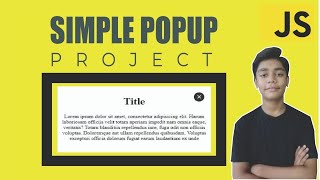 JAVASCRIPT Course Project Based Learning - Simple Popup Using Javascript Project #13