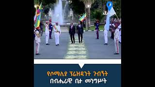 የሶማሊያ ፕሬዝዳንት ጉብኝት በብሄራዊ ቤተመንግስት