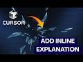 How to Make Cursor AI Add Inline Explanation in Code 2026?