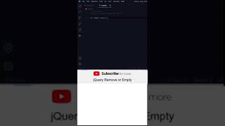 Jquery remove or empty #jquery #javascript #Shorts