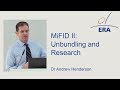 MiFID II: Unbundling and Research