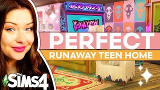 Building the PERFECT Runaway Teen Home in The Sims 4