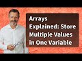 Arrays Explained: Store Multiple Values in One Variable