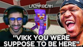 KSI Joins Vikkstar On Live Stream Dream SMP while Lazarbeam Executes Him