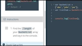 Learn Javascript 20117, Arrays, length property, Codecademy