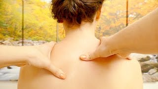 POV ASMR Massage Neck, Shoulders \u0026 Back, Binaural Ear to Ear Whisper Role Play