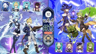 【4.4】無凸エウルアキャリー ＆ リサ超激化　☆4武器で征く深境螺旋12層攻略 【原神】