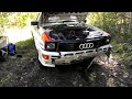 sm rally uppsala 2015 rejäl avåkning audi quattro ss6...