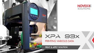 XPA 93x Print \u0026 Apply System - Labelprinting with various data I NOVEXX Solutions