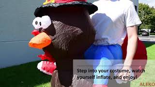 Thanksgiving Turkey Rider Inflatable Party Costume Adult Sized by Aleko
