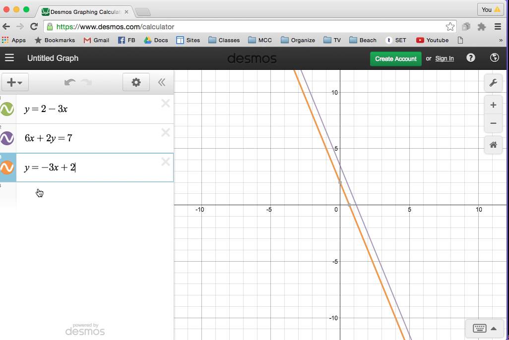 Desmos Tutorial 3 Linear Systems - YouTube