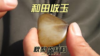 乡下获得惊喜，收获一块太完整的秋梨皮籽料