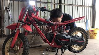 QR50 子供用モトクロス エンジン降ろし編 /Honda QR50 Children's motocross engine lowering edition Bike mainte