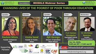WHEELS LIVE Webinar 10-20: Changing Lives of the Poorest of Poor through Education.