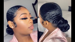 New Method Top Knot Ninja Bun Natural Hair Tutorial New Coconut Oil Eco Styler Gel