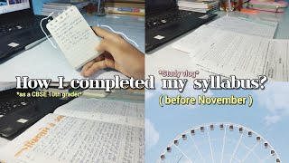 how to complete syllabus ✨💕|| CBSE 10th grader || november roadmap ? || aesthetic study indian vlog