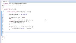 Java - I/O - PrintWriter