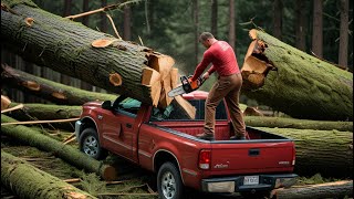 Extreme Dangerous Fastest Big Chainsaw Cutting Tree Machines #3