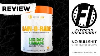 Alpha Lion Gain-O-Rade REVIEW: Full Spectrum Aminos with Hydration