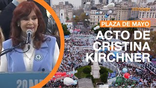 Acto del kirchnerismo en la Plaza de Mayo