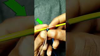 How to correctly connect an electrical wire in the middle / wire joints 👈👌#shorts #tips