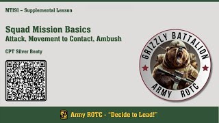 Squad Mission Basics - MSL101 - ROTC
