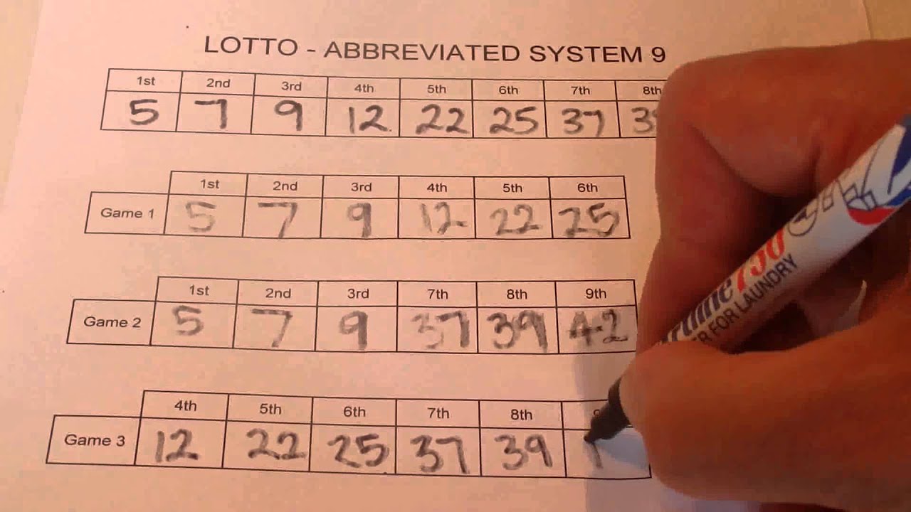 How To Play Lotto With An Abbreviated System 9 - Lotto Wheeling - Step ...