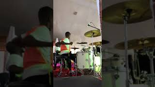 Tshiamo on drums #volunteer