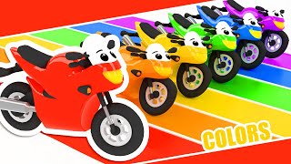 Learn the colors with Motorbike! | Titounis